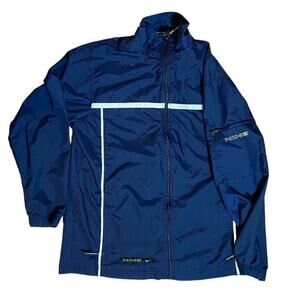 Y2k nike zip up windbreaker navy